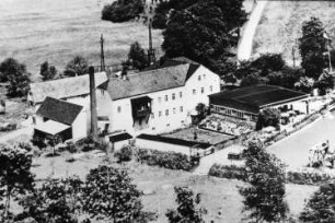 Wilsdruff-Blankenstein. Ober- oder Krillemühle, Vogelschau, Repro
