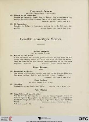 Gemälde neuzeitiger Meister (Nr. 135-184)
