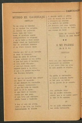 A mi padre : (Estilo)
