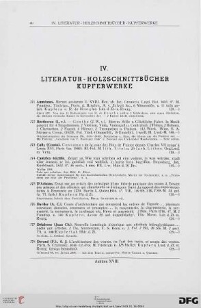 Literatur- Holzschnittbücher. Kupferwerke (Nr. 371-426)