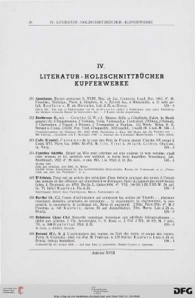Literatur- Holzschnittbücher. Kupferwerke (Nr. 371-426)