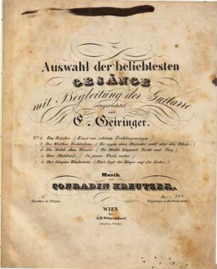 Auswahl der beliebtesten Gesänge, 2. Der Wirthin Töchterlein