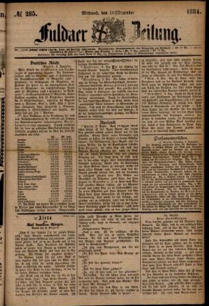 Ausgabe vom Mittwoch, den 10. Dezember 1884.