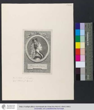 Mademoiselle Clairon / Dessiné par Cochin le fils ; Gravé par D. Berger