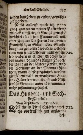 Das Hundert- und Sechste Capitul. - Das Hundert- und Zehente Capitul.