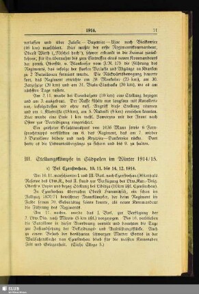 III. Stellungskämpfe in Südpolen im Winter 1914/15