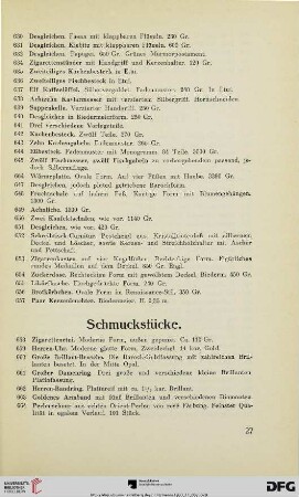 Schmuckstücke (Nr. 658-668a)