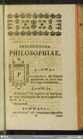 Prolegomena