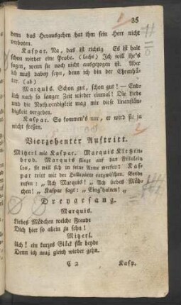 Vierzehenter Auftritt.