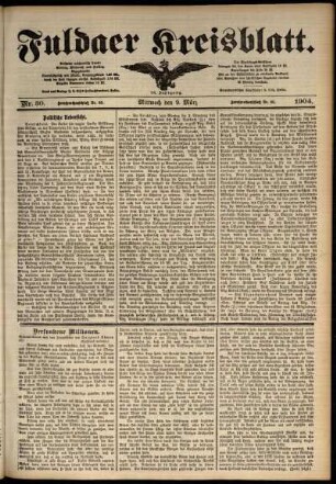Ausgabe vom Mittwoch, den 09. März 1904.