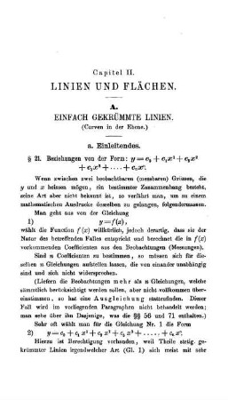 Capitel II. Linien und Flächen.