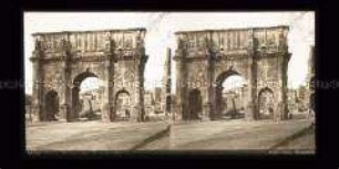 Blick auf den Konstantinsbogen von der Via Triumphalis, Rom