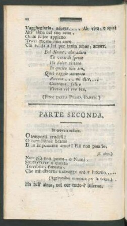 Parte Seconda. - Zweyter Theil