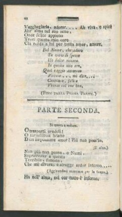 Parte Seconda. - Zweyter Theil