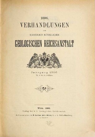 Verhandlungen der Geologischen Reichsanstalt. 1896