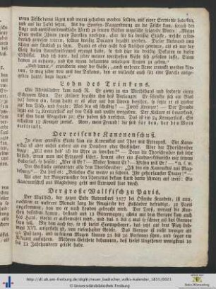 Der reisende Kanonenschuß.