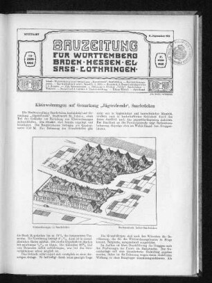 Kleinwohnungen auf Gemarkung "Jägersfreude", Saarbrücken