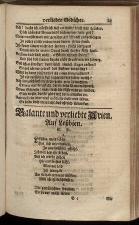 Galante und verliebte Arien.