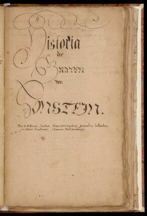 Historia der Grafen von Honstein