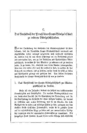 C. Das Verhältniß der Preußischen Haupt-Bibelgesellschaft zu anderen Bibelgesellschaften