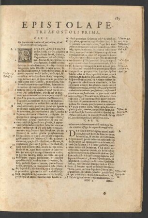 Epistola Petri Apostoli Prima.