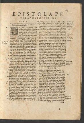 Epistola Petri Apostoli Prima.