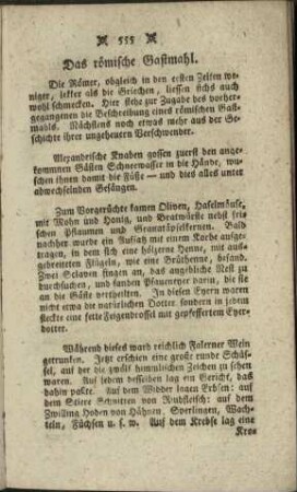 Das römische Gastmahl.