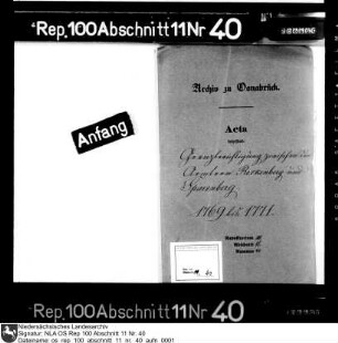 Grenzberichtigung zwischen den Ämtern Reckenberg und Sparenberg