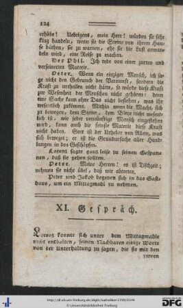 XI. Gespräch - XV. Gespräch.
