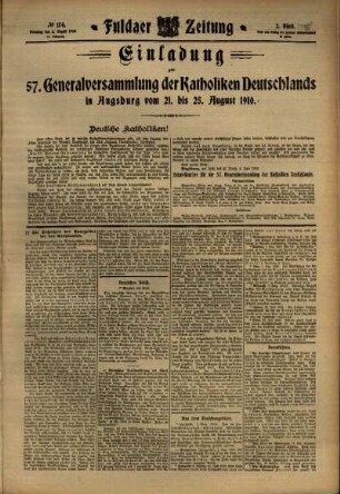 Zweite Ausgabe vom Dienstag, den 02. August 1910.