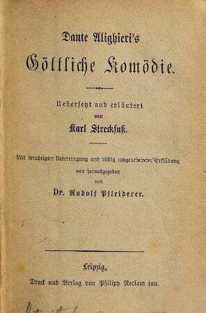 Dante Alighieris Göttliche Komödie