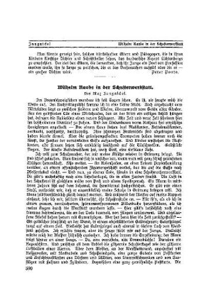 Wilhelm Raabe in der Schusterwerkstatt