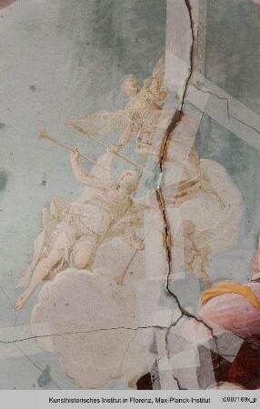 Tugenden und Laster : Amabilità, Richezza, Nobiltà und Giustizia begleitet von Virtù, Fama und Putti
