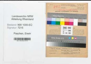 Entnazifizierung Erwin Paschen, geb. 04.11.1910 (Verw.Inspektor)