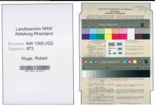 Entnazifizierung Robert Kluge , geb. 14.05.1881 (Bankangestellter)