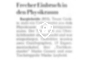 Frecher Einbruch in [Name maskiert]