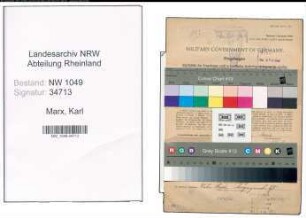 Entnazifizierung Karl Marx , geb. 17.04.1900 (Bahnsekretaer)