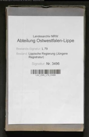 Kommunalwegebau Voranschläge und Rechnung des Amtes Schieder, Band 1
