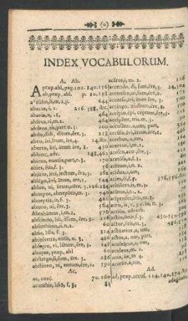 Index vocabulorum.