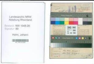 Entnazifizierung Johann Hohn , geb. 15.03.1889 (Fernmelder)