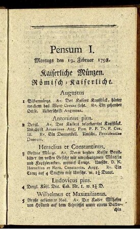 Pensum I.
