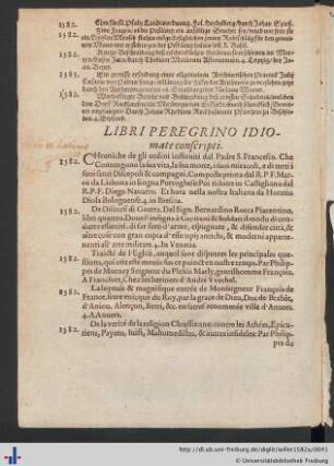 Libri Peregrino Idiomate conscripti.