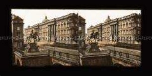 Blick über Kurfürstenbrücke mit Reiterdenkmal zum Stadtschloss, Berlin
