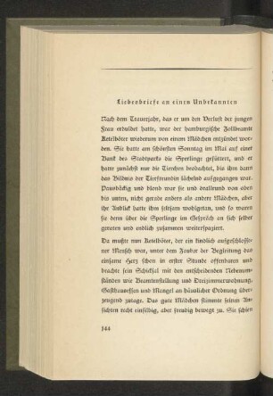 Liebesbriefe an einen Unbekannten