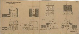 Fischer, Theodor; Icking - Schlederloh (Isartal); Landhaus Theodor Fischer - Grundriss UG, Grundriss EG, Grundriss OG, Grundriss DG