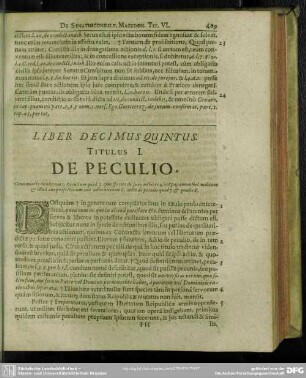 Liber Decimus Quintus
