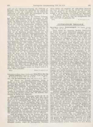 280-282 [Rezension] Spranger, Eduard, Weltfrömmigkeit