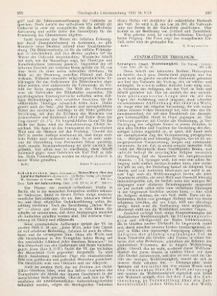 280-282 [Rezension] Spranger, Eduard, Weltfrömmigkeit