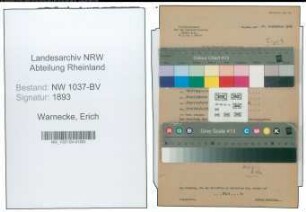 Entnazifizierung Erich Warnecke , geb. 28.01.1910 (Handlungsgehilfe)