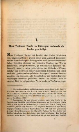 Phönizische Studien, 2. Herr Professor Ewald nochmals als Punier gewürdigt u.a.